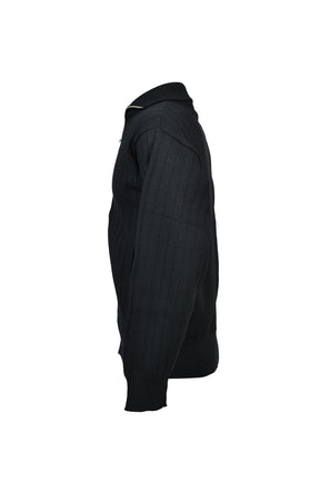 DRIVERS KNIT ZIP UP JACKET / BLK