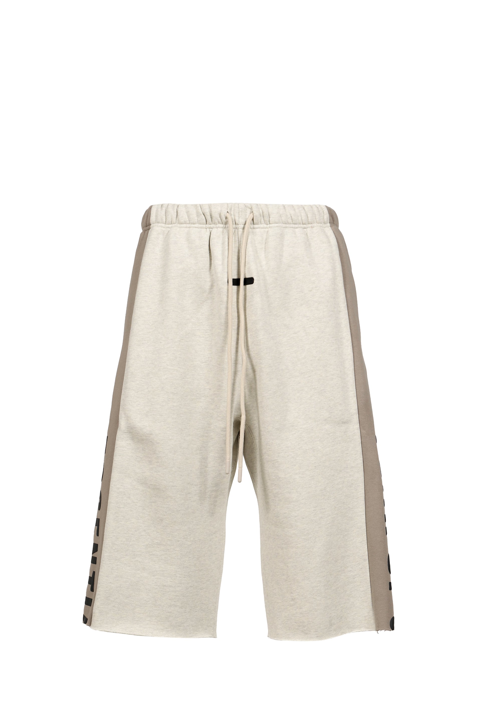 PANELLED RAW CUT OFF SWEATPANT / VANILLA HEATHER / SEAL