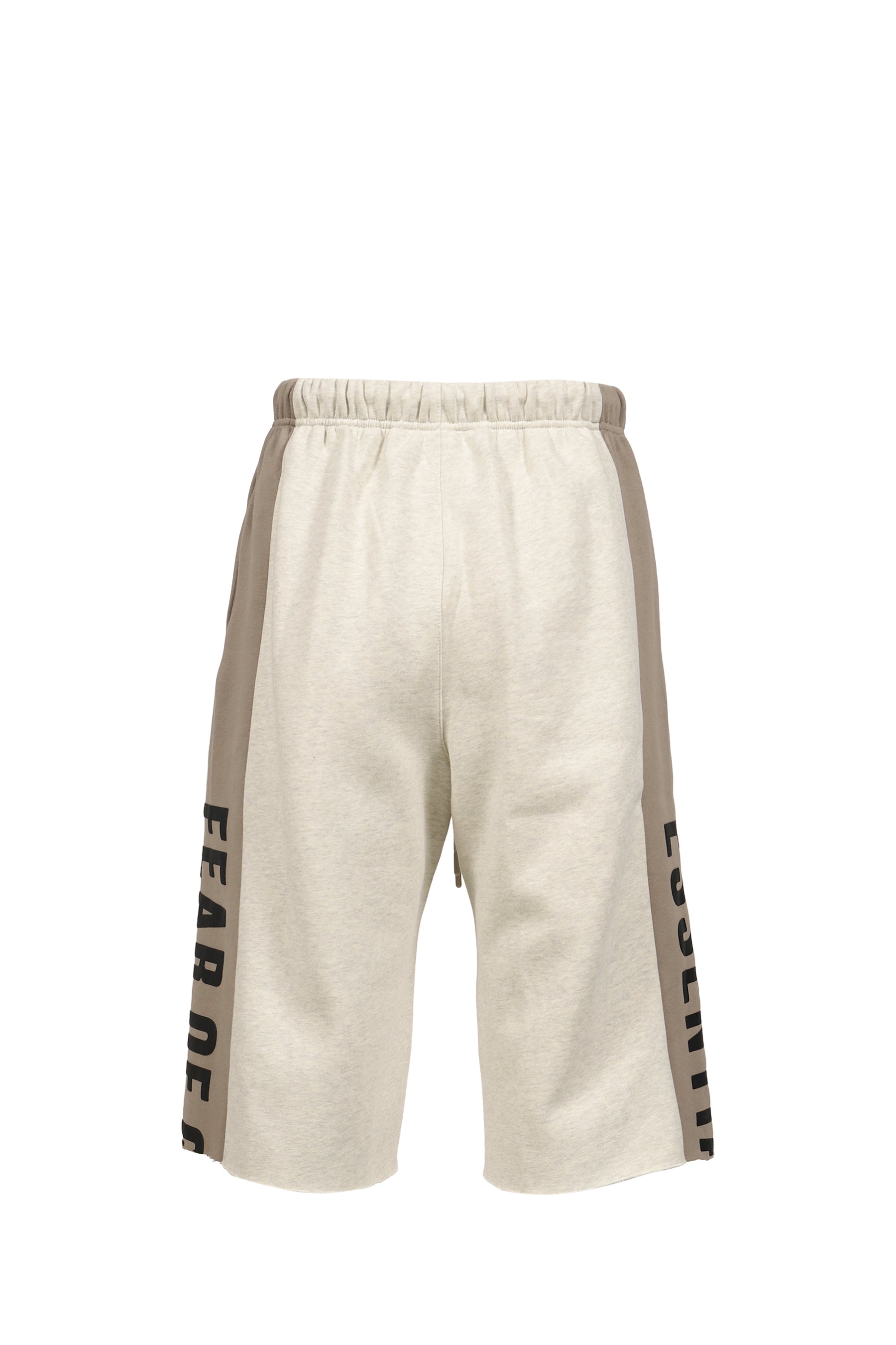 PANELLED RAW CUT OFF SWEATPANT / VANILLA HEATHER / SEAL