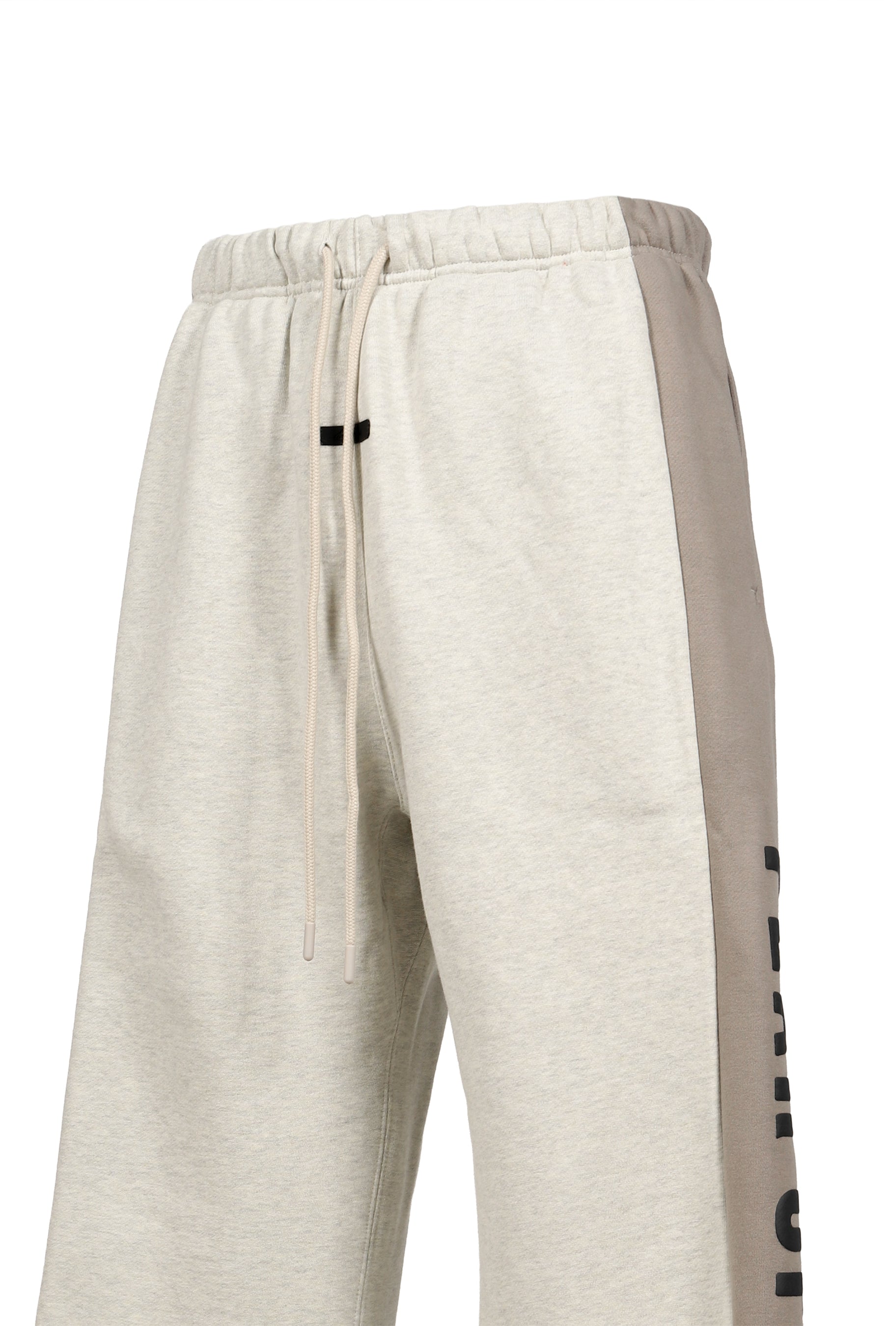 PANELLED RAW CUT OFF SWEATPANT / VANILLA HEATHER / SEAL