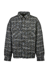 TWEED SHIRT JACKET / BLU