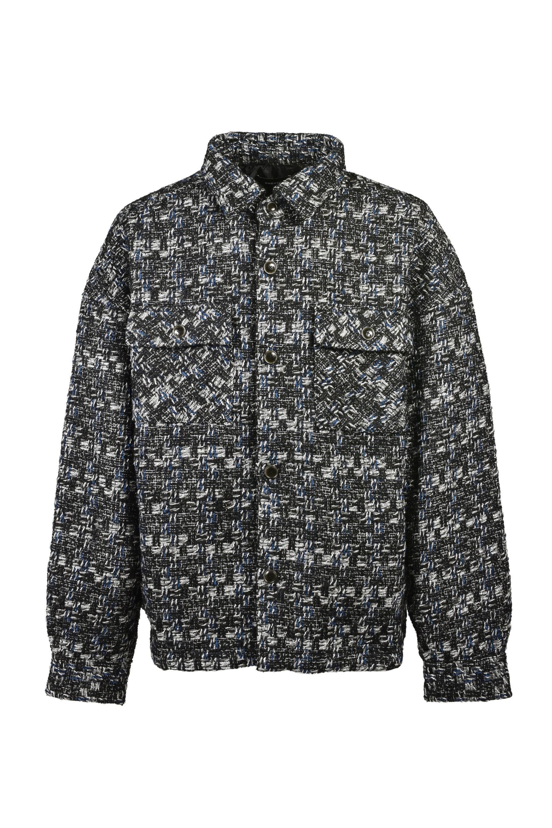 TWEED SHIRT JACKET / BLU