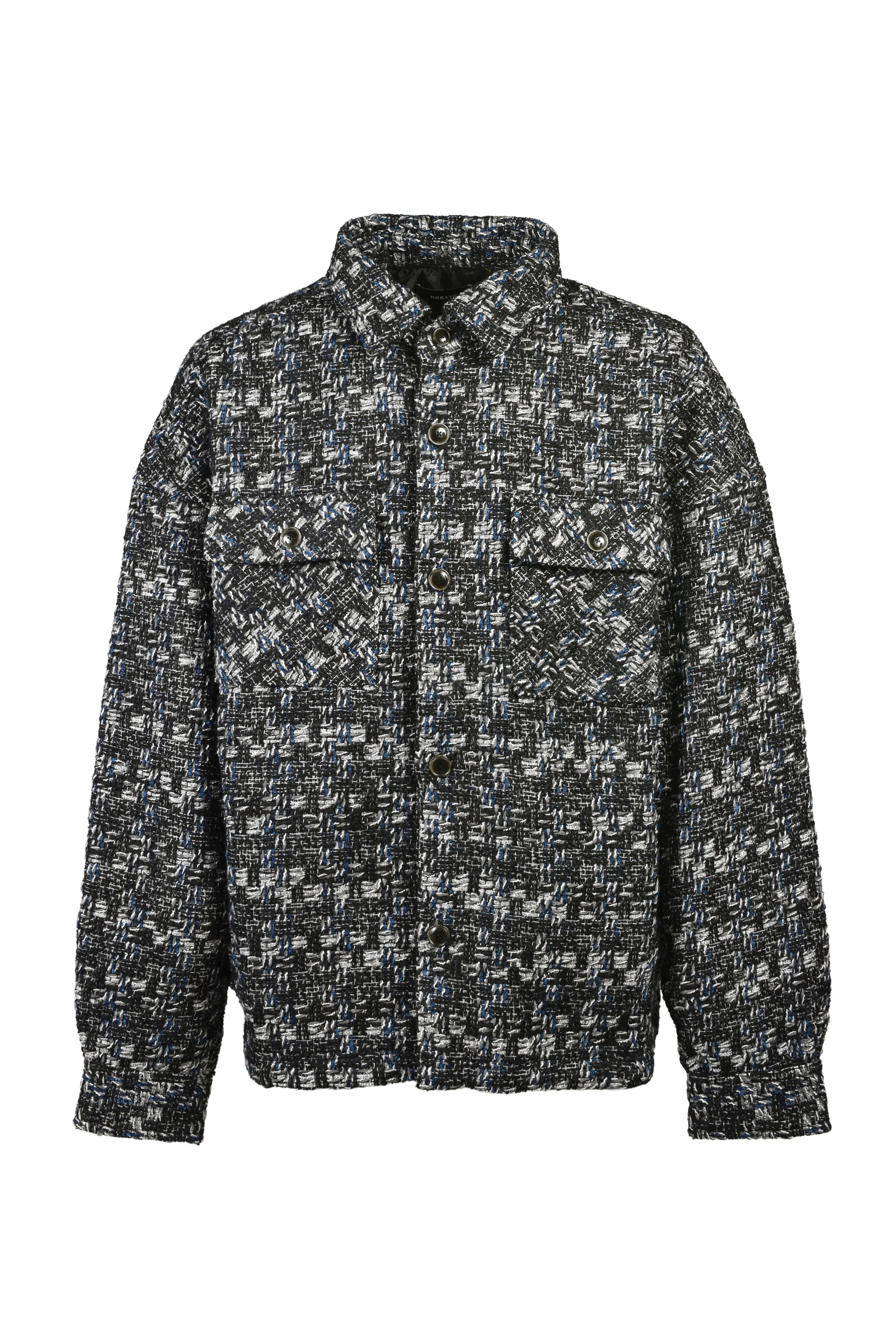 TWEED SHIRT JACKET / BLU