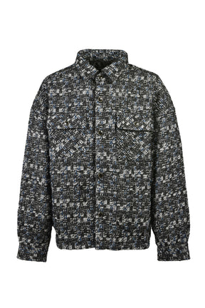 TWEED SHIRT JACKET / BLU