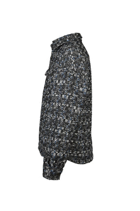 TWEED SHIRT JACKET / BLU