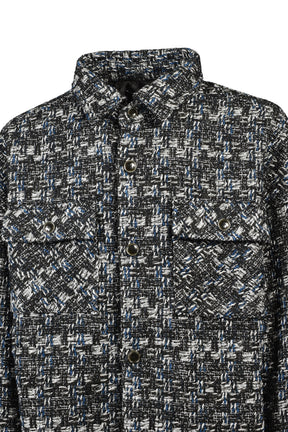 TWEED SHIRT JACKET / BLU