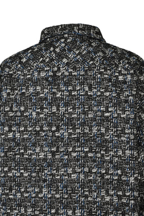 TWEED SHIRT JACKET / BLU