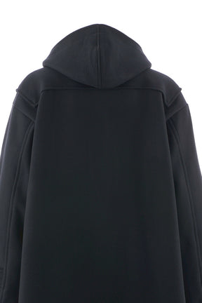 DUFFLE COAT/HOODED / BLACK 
