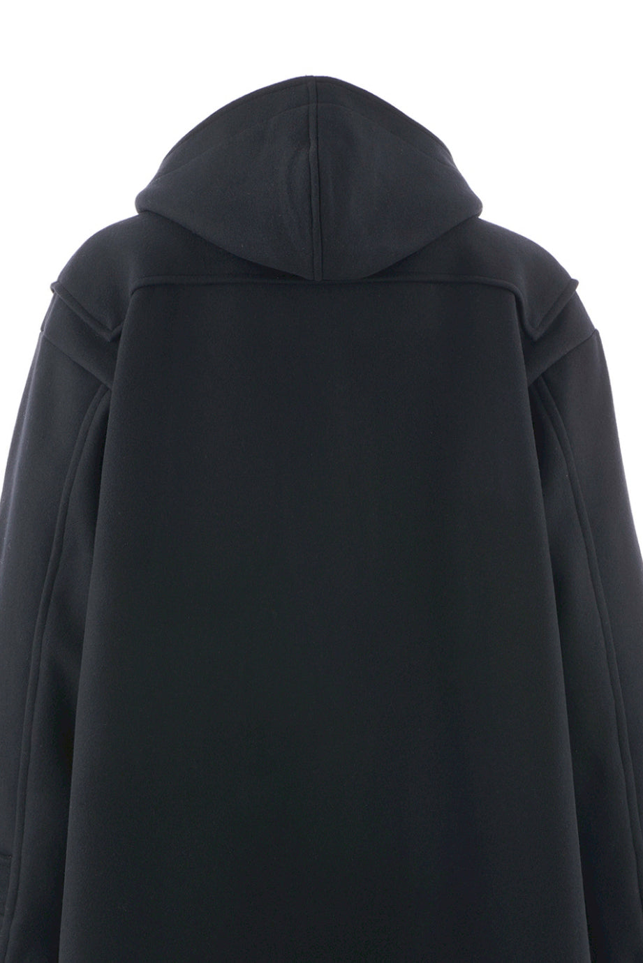 DUFFLE COAT/HOODED / BLACK 