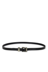 MICRO BUCKLE SKINNY BELT / BLK