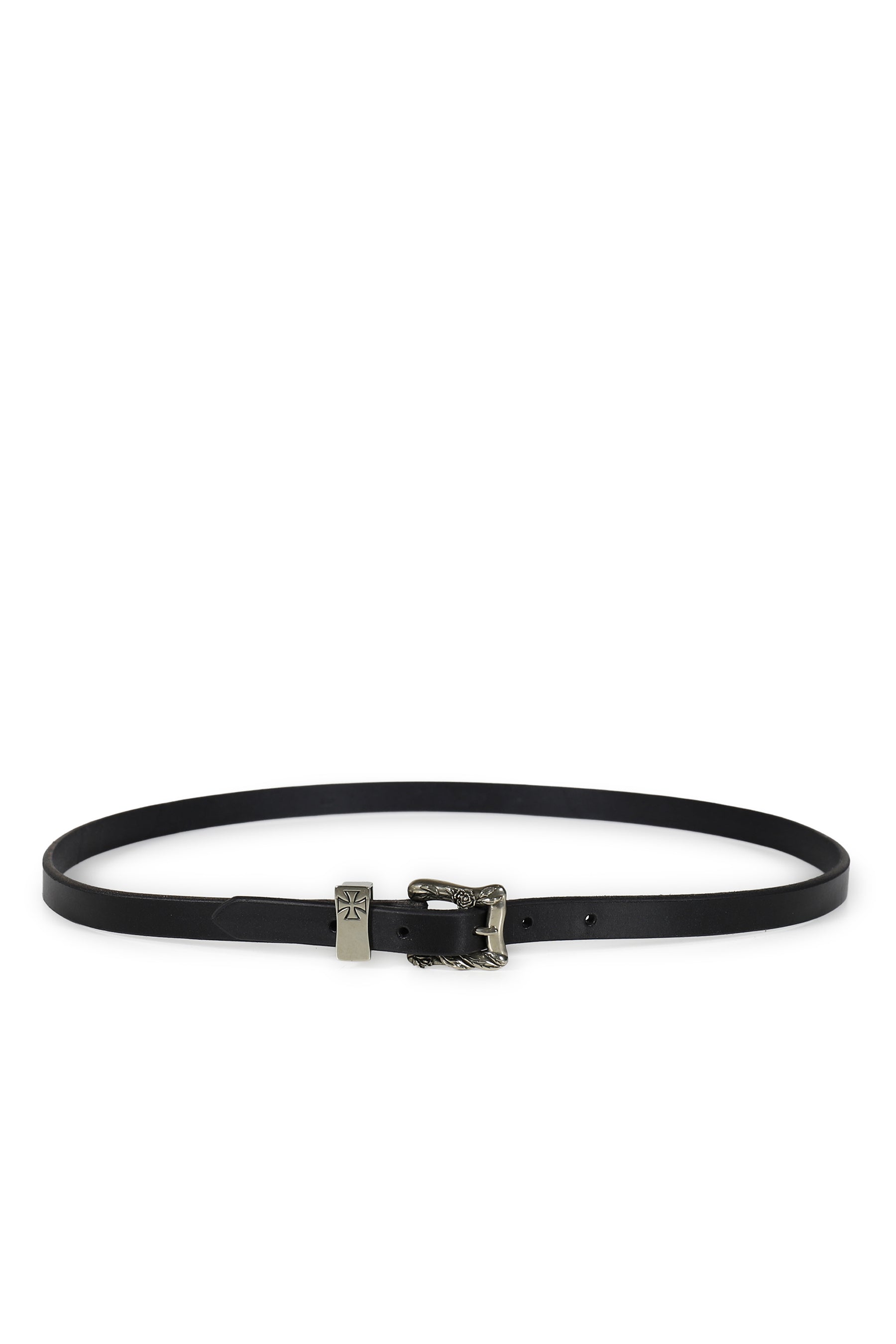 MICRO BUCKLE SKINNY BELT / BLK