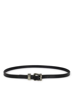 MICRO BUCKLE SKINNY BELT / BLK