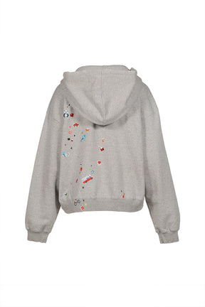 KIDS STICKER PARKA / GRY