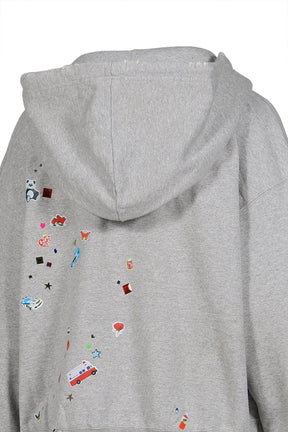 KIDS STICKER PARKA / GRY