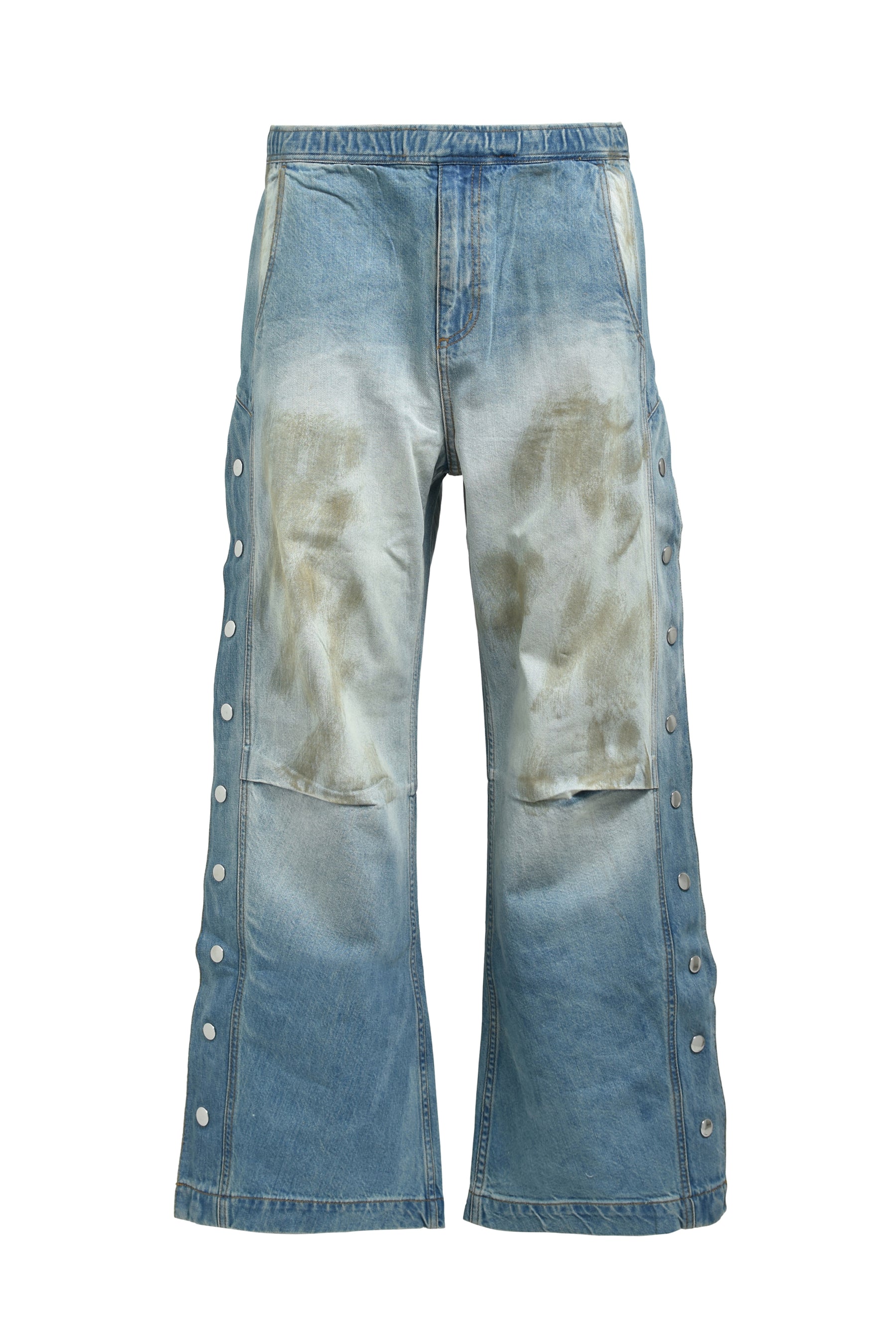COATING SIDE BUTTON DENIM PANTS / IND