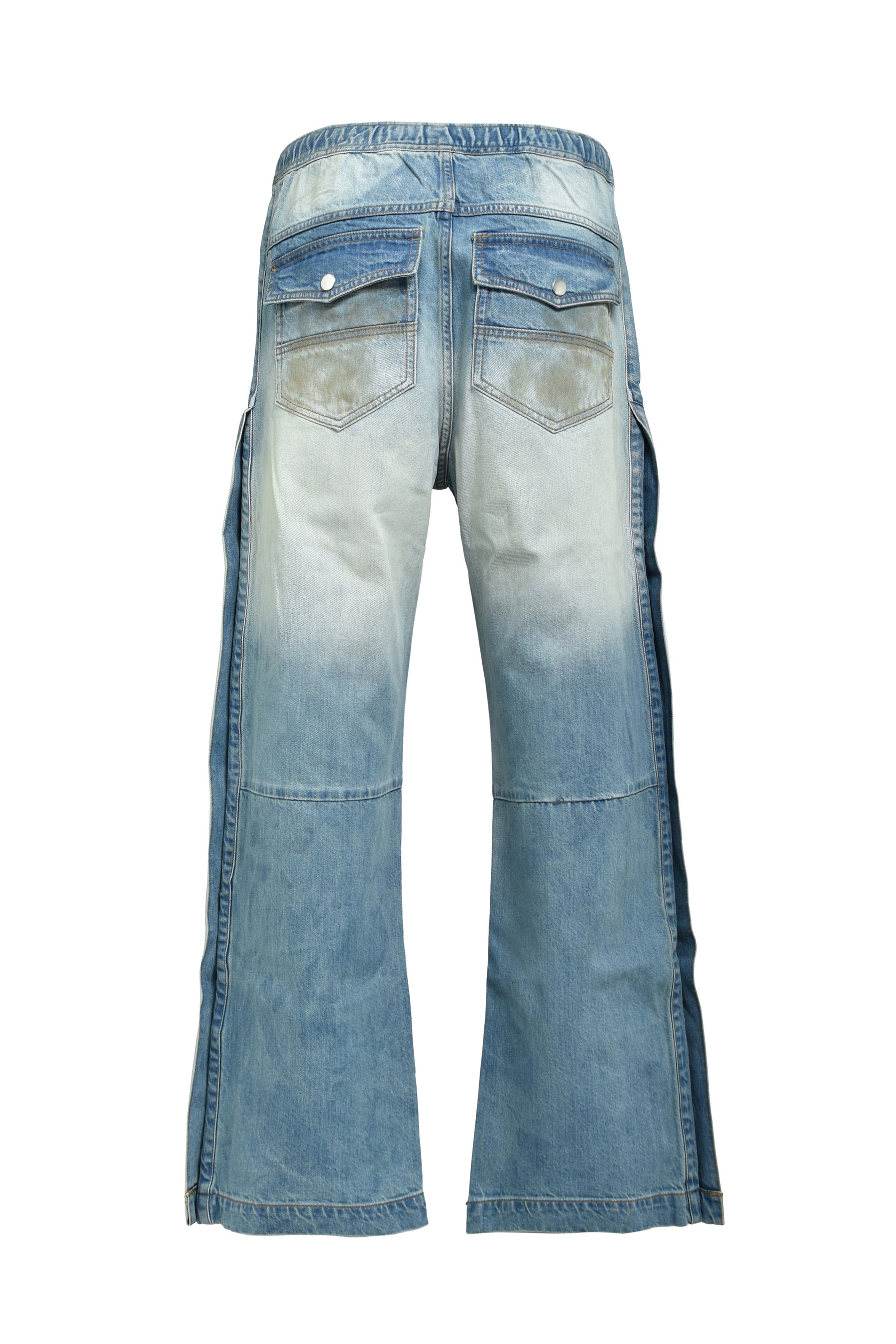 COATING SIDE BUTTON DENIM PANTS / IND