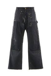SAINT Mxxxxxx Saint Michael FW25 DOUBLE KNEE PANTS / BLACK - NUBIAN
