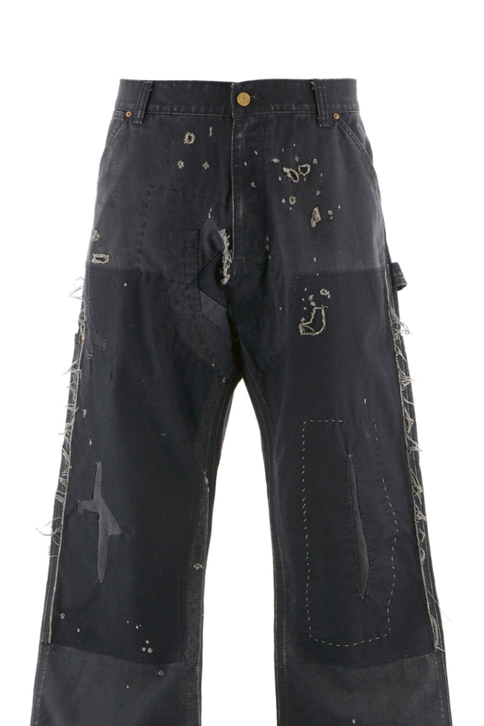 パンツ SAINT Mxxxxxx DOUBLE KNEE PANTS SAINT Mxxxxxx Saint Michael FW25 DOUBLE KNEE PANTS / BLACK - NUBIAN