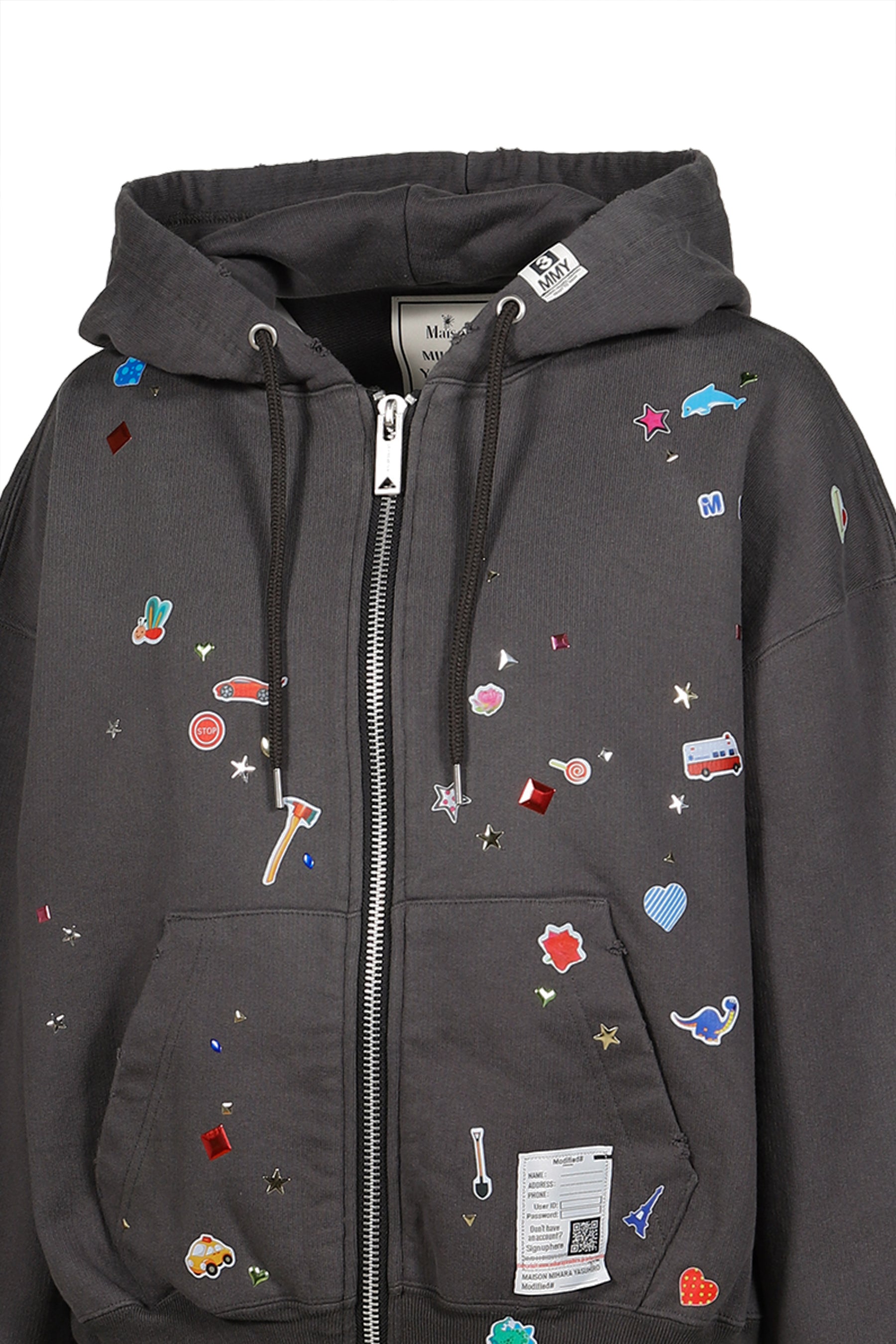 KIDS STICKER PARKA / BLK
