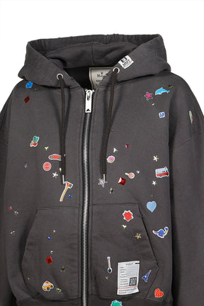 KIDS STICKER PARKA / BLK
