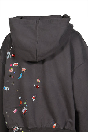 KIDS STICKER PARKA / BLK