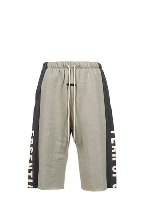 PANELLED RAW CUT OFF SWEATPANT / SEAL HEATHER / IRON GRY