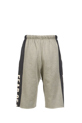 PANELLED RAW CUT OFF SWEATPANT / SEAL HEATHER / IRON GRY