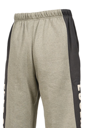 PANELLED RAW CUT OFF SWEATPANT / SEAL HEATHER / IRON GRY