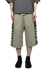 PANELLED RAW CUT OFF SWEATPANT / SEAL HEATHER / IRON GRY