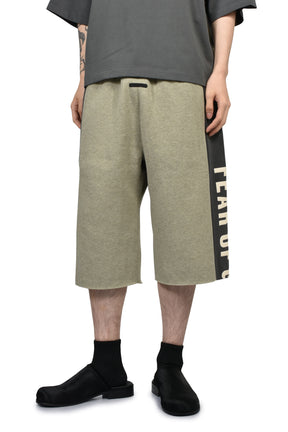 PANELLED RAW CUT OFF SWEATPANT / SEAL HEATHER / IRON GRY