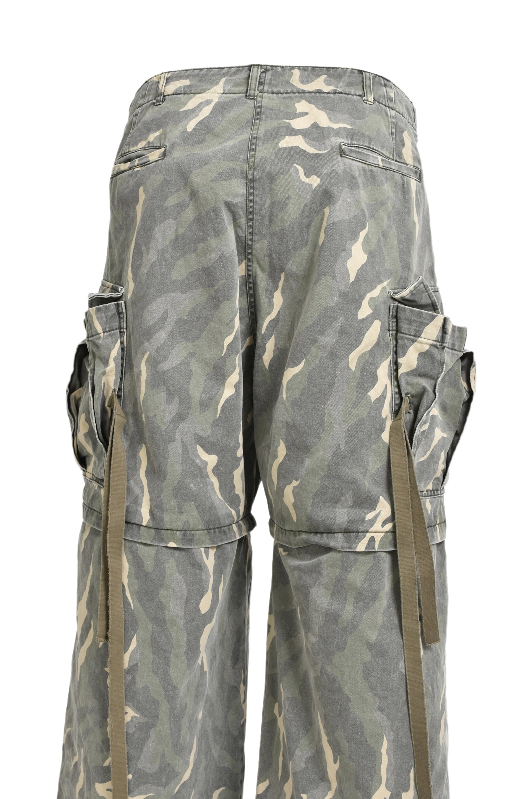 CAMOUFLAGE WASH CARGO PANTS / KHA