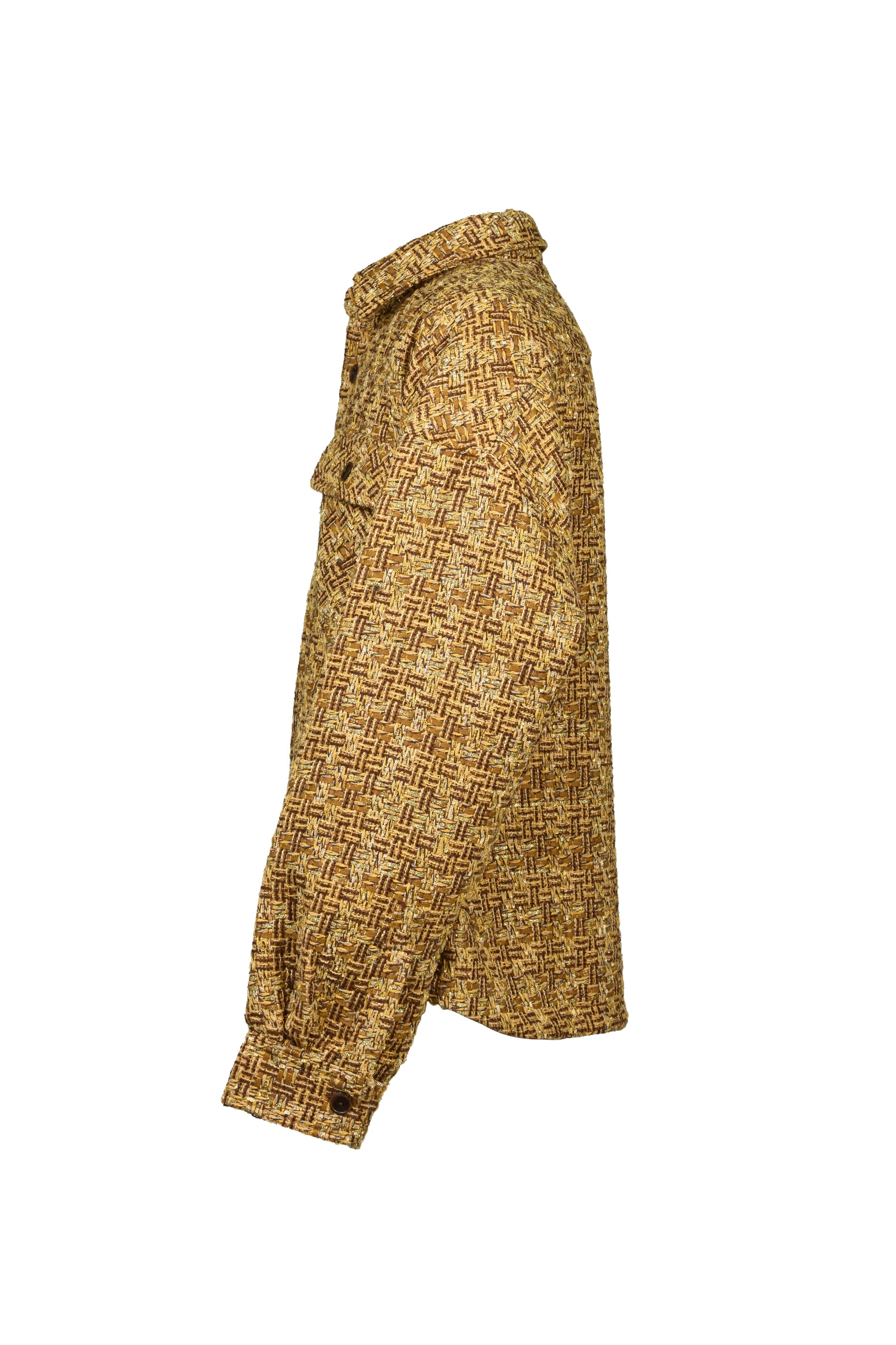 TWEED SHIRT JACKET / YEL