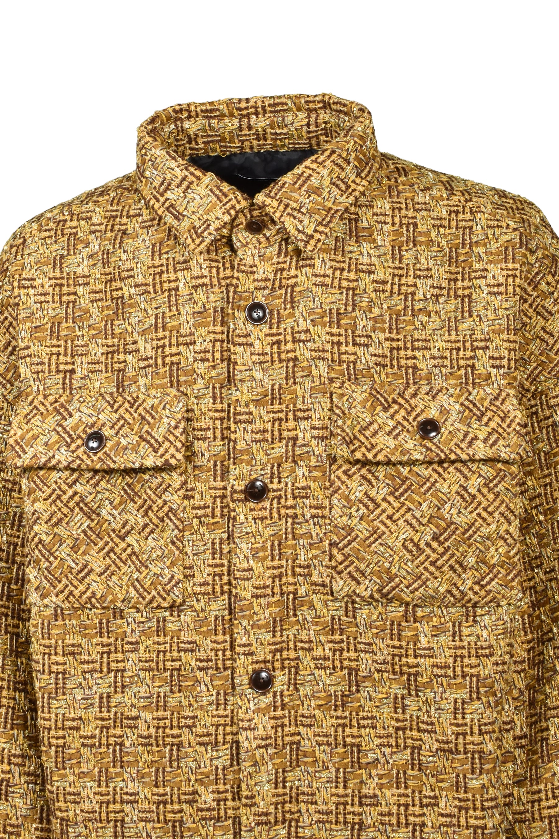 TWEED SHIRT JACKET / YEL