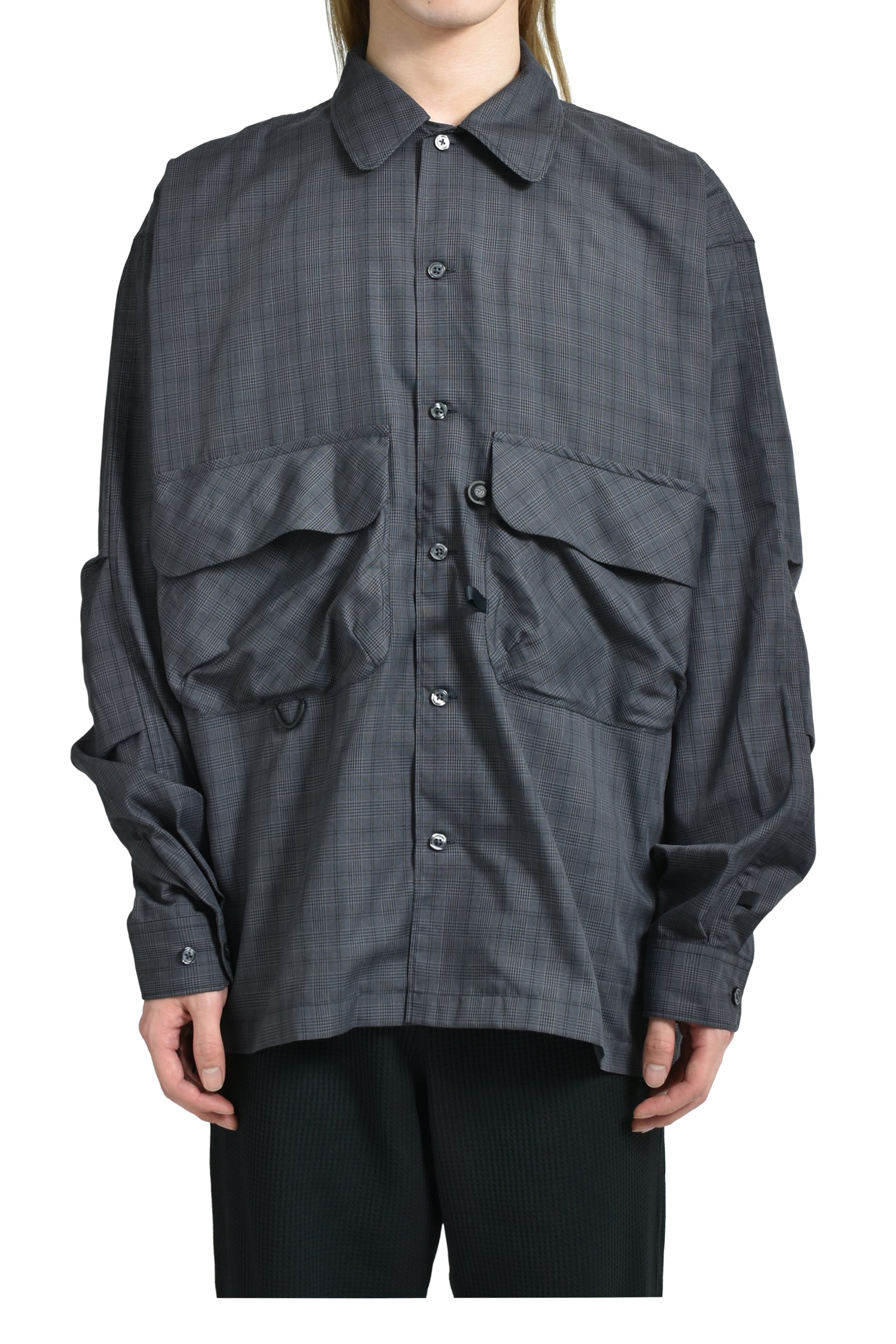 TECH SPORTS OPEN COLLAR SHIRT L/S NOVA CHECK / CHA