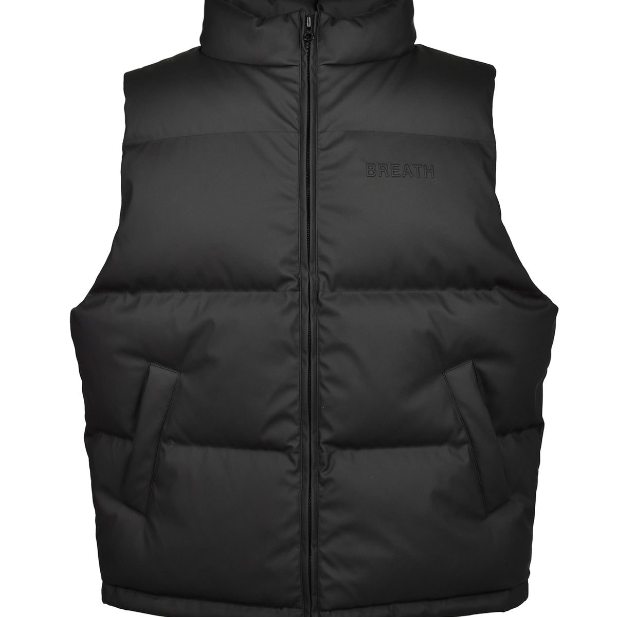 BREATH ブレス FW26 FAUX LEATHER MATTE DOWN VEST / BLK - NUBIAN