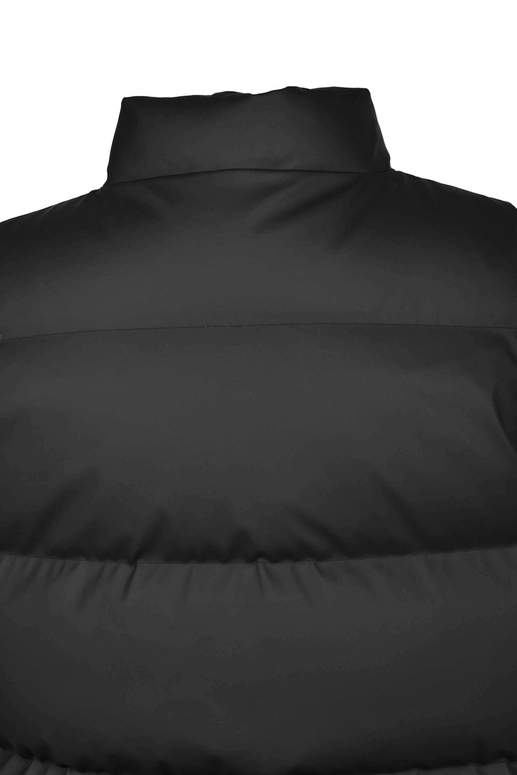 FAUX LEATHER MATTE DOWN VEST / BLK