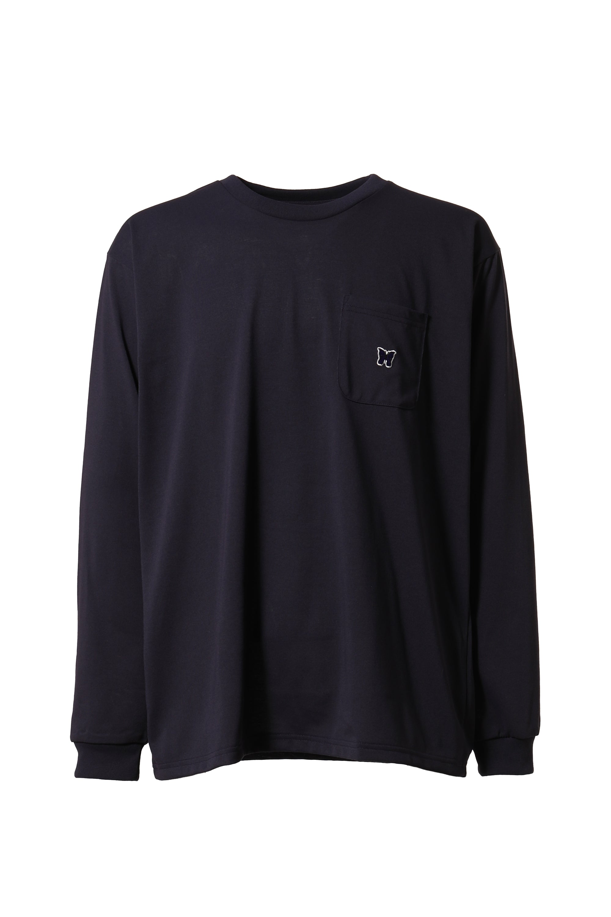 Needles FW23 L/S CREW NECK TEE - POLY JERSEY / EGGPLANT