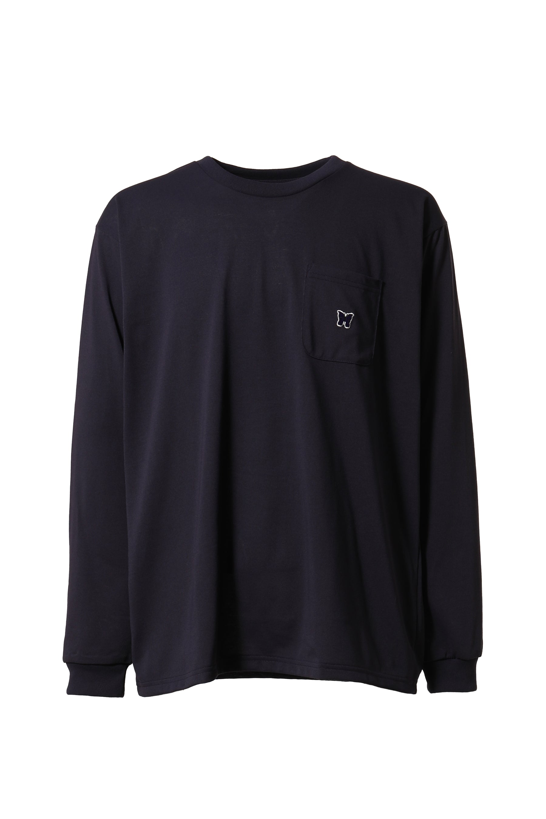 Needles FW23 L/S CREW NECK TEE - POLY JERSEY / EGGPLANT -NUBIAN