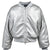 FAUX LEATHER BOMBER JACKET / SIL