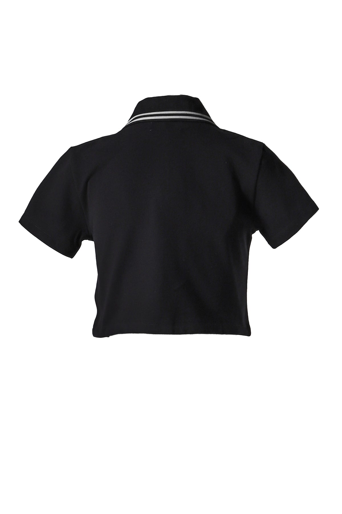 MA QUAD CROPPED POLO / BLK