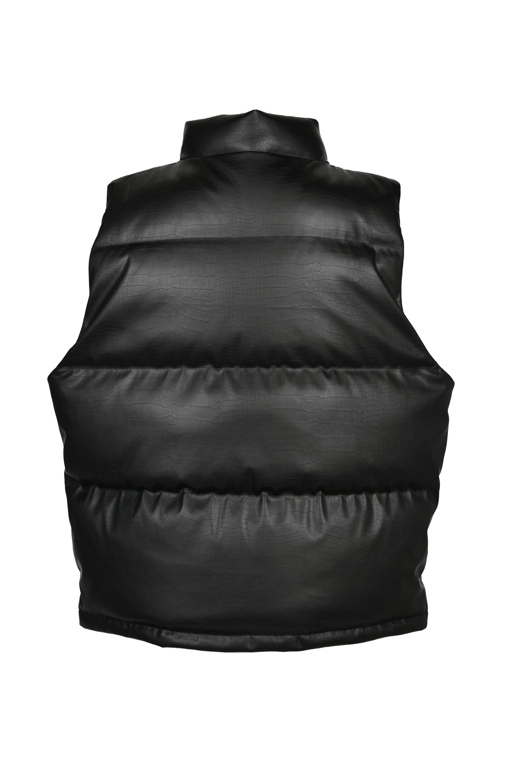 BREATH ブレス FW26 FAUX LEATHER MATTE DOWN VEST / CROCODILE