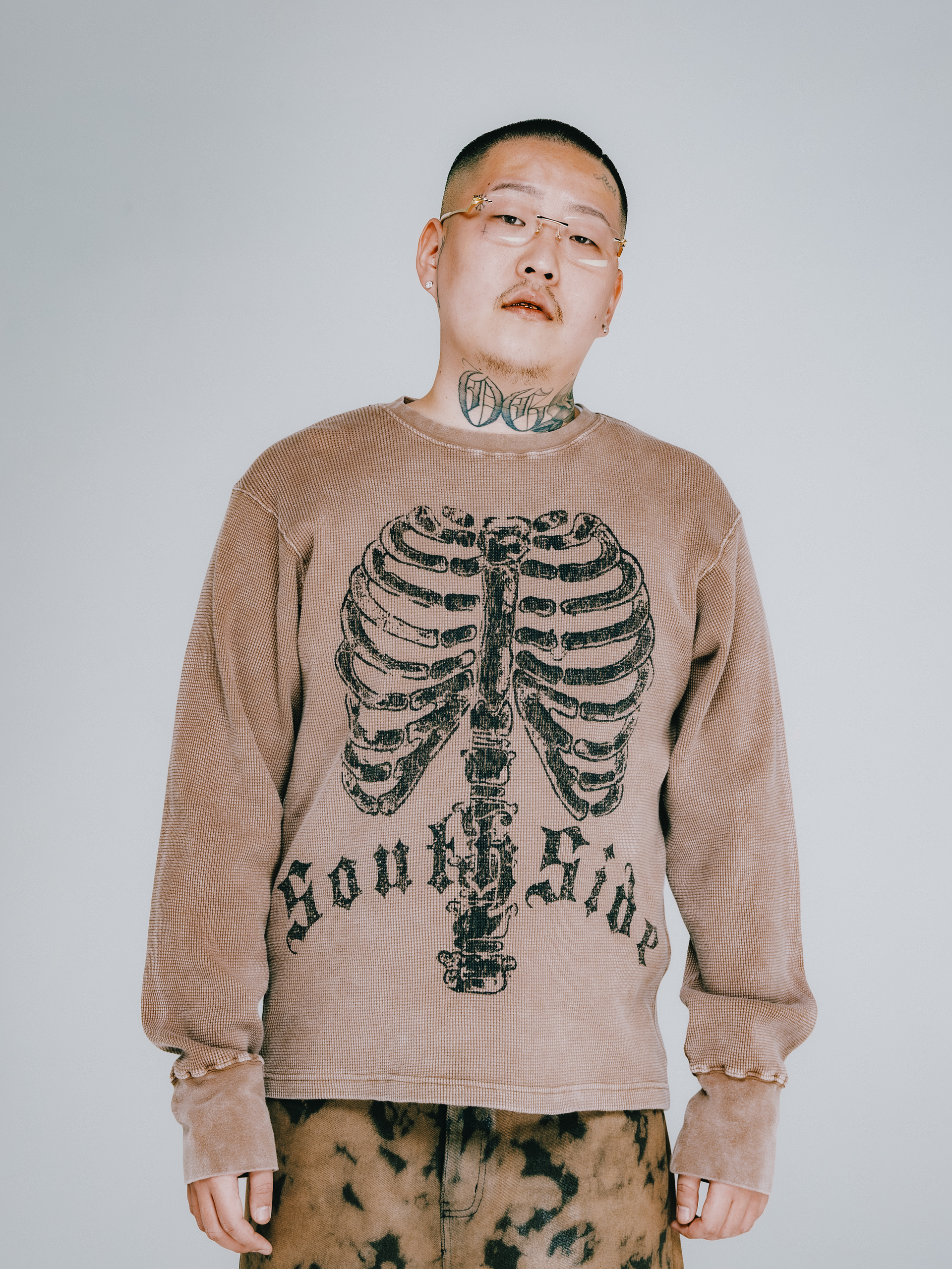 BREATH NATURAL BORN WAFFLE LS TEE / DUST