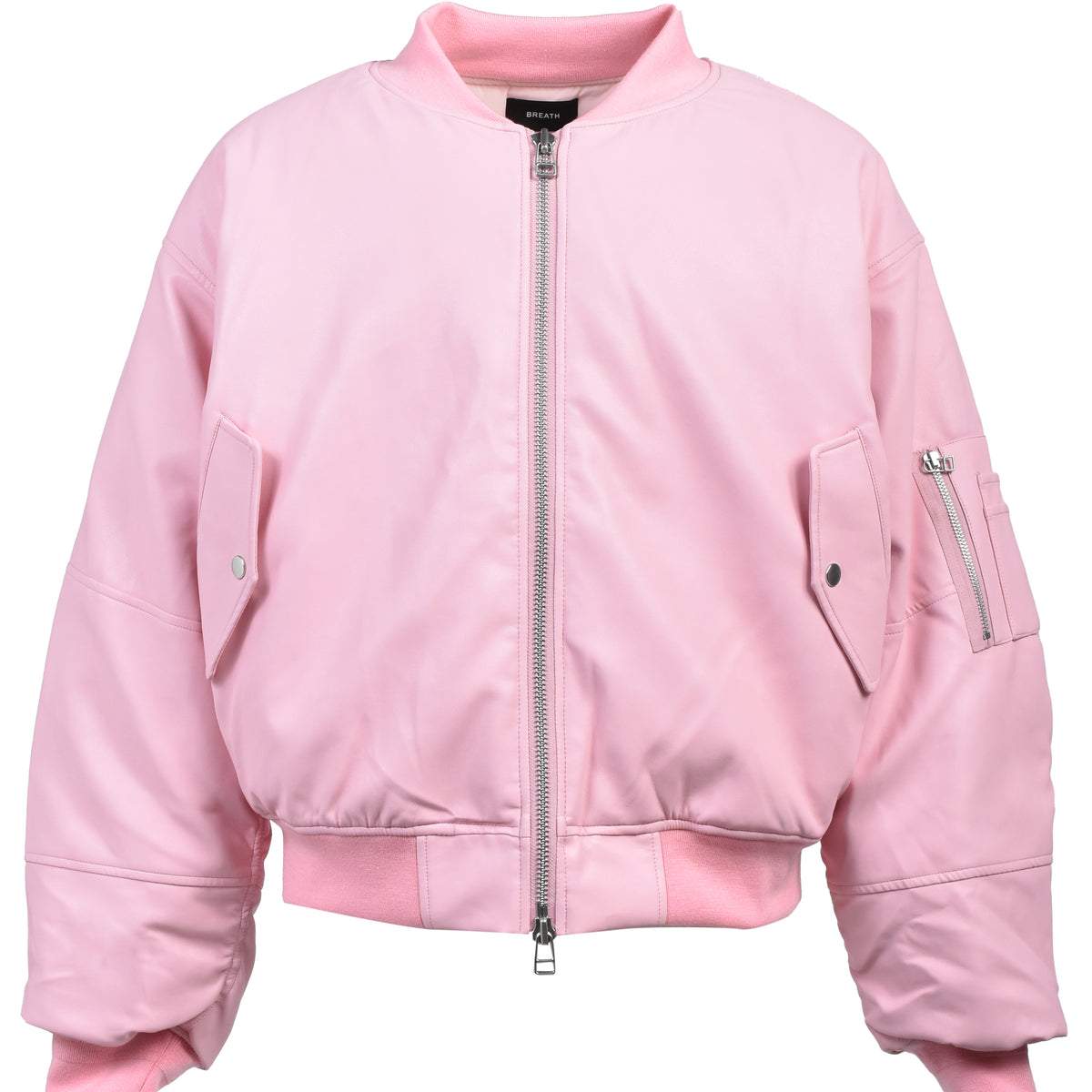 BREATH ブレス FW25FAUX LEATHER BOMBER JACKET / PINK - NUBIAN ヌビアン