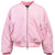 FAUX LEATHER BOMBER JACKET / PINK