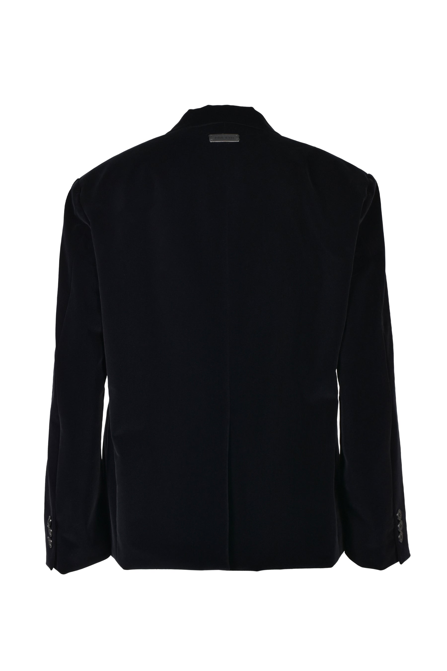 VELVET OVERSIZE DOUBLE JACKET / BLK