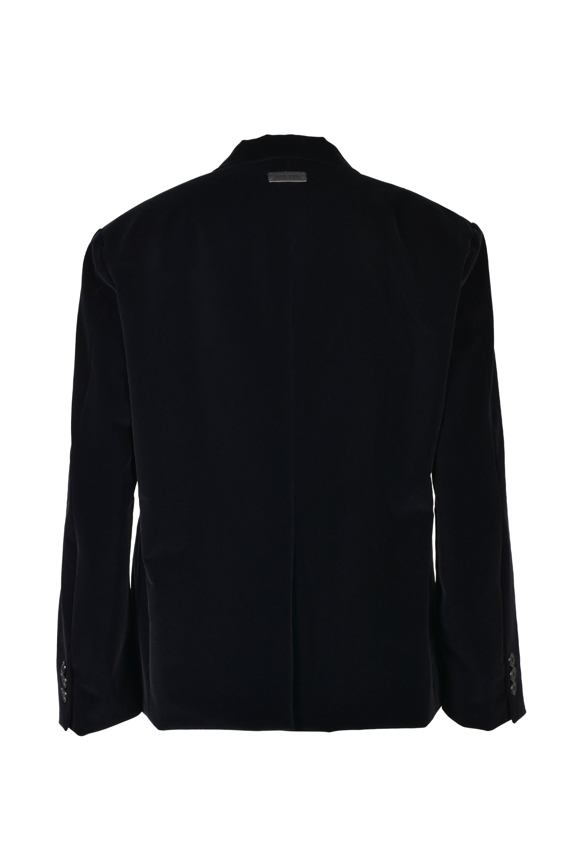 VELVET OVERSIZE DOUBLE JACKET / BLK