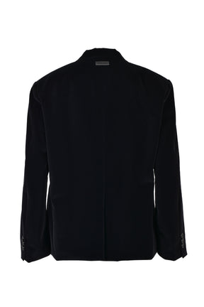VELVET OVERSIZE DOUBLE JACKET / BLK