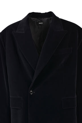 VELVET OVERSIZE DOUBLE JACKET / BLK
