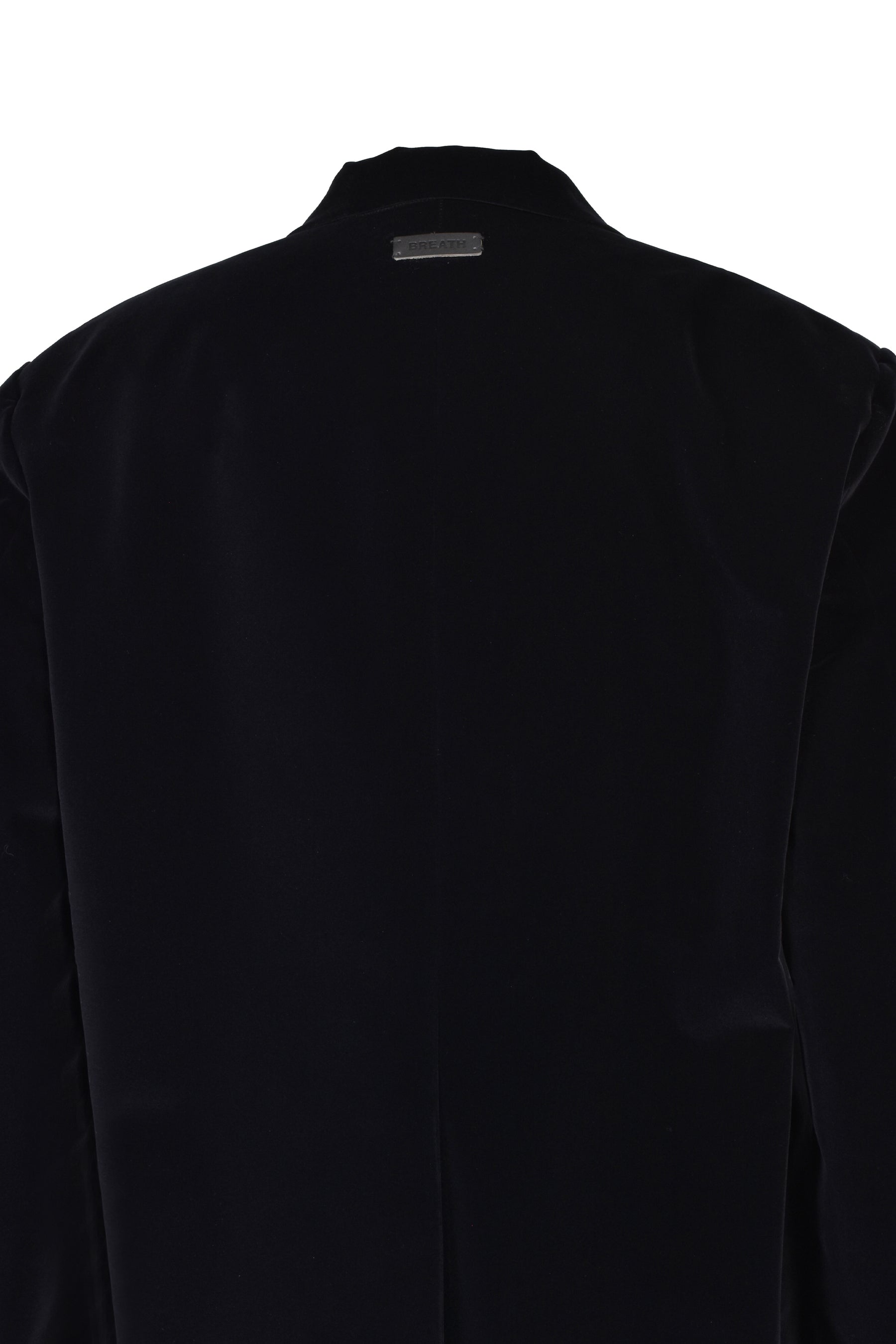 VELVET OVERSIZE DOUBLE JACKET / BLK