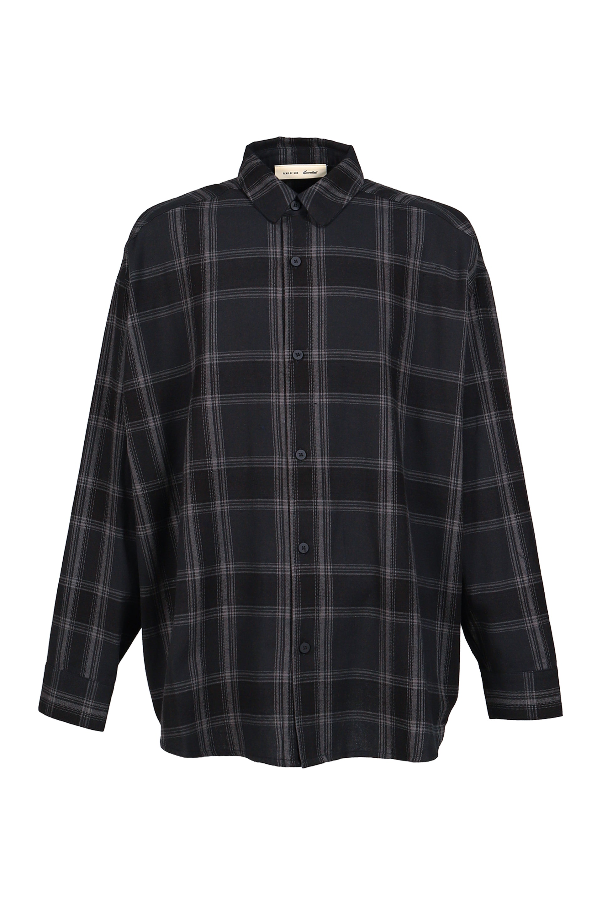 BUTTON UP SHIRT / VTG BLK PLAID